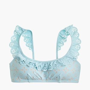 J. CREW Eyelit Ruffle Bikini